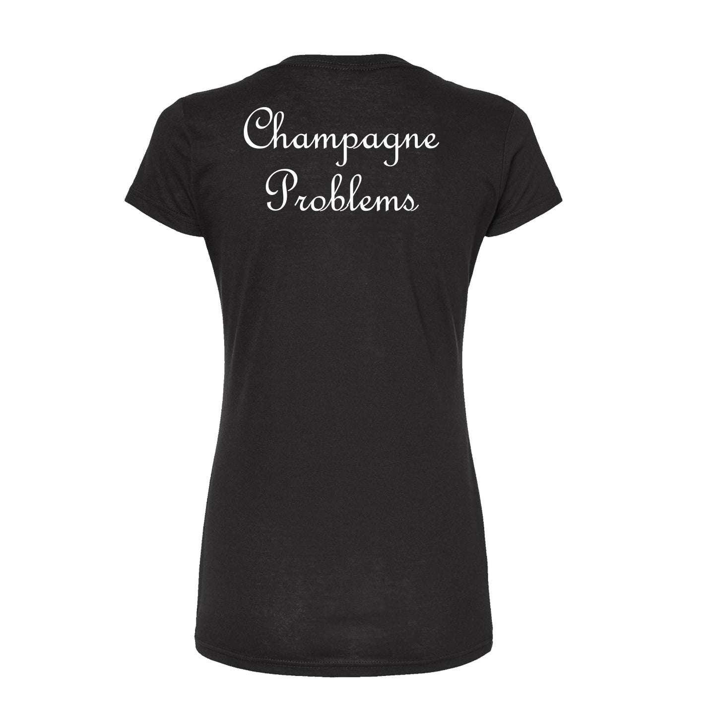 Champagne Problems V-neck Powder Room T-Shirt